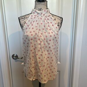 J. Crew High Neck Printed Top